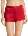 La Perla Silk Pj Shorts In Red