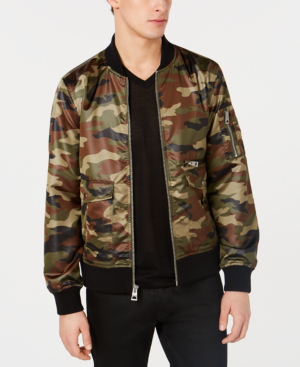 guess camo bomber jacket