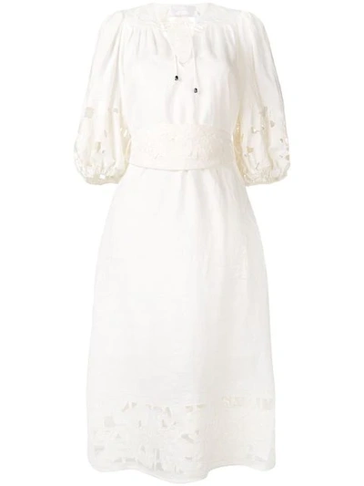 Zimmermann Cream Day Dress In White