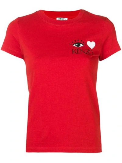 Kenzo Basic Logo T In Red