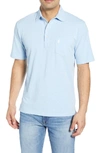 Johnnie-o Classic Fit Heathered Polo In Gulf Blue