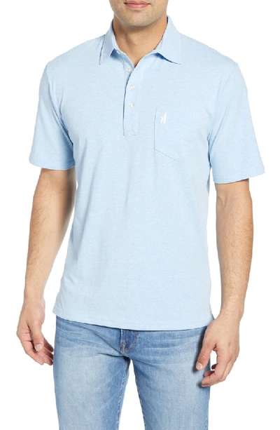Johnnie-o Classic Fit Heathered Polo In Gulf Blue