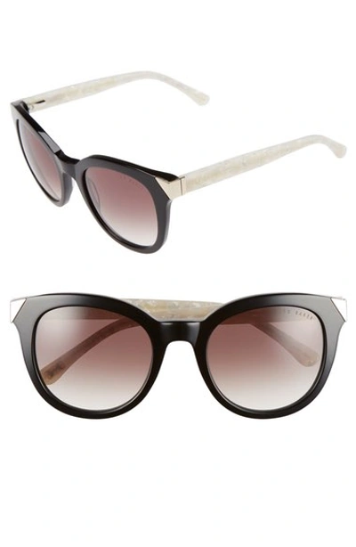 Ted Baker 52mm Metal Accent Sunglasses - Black