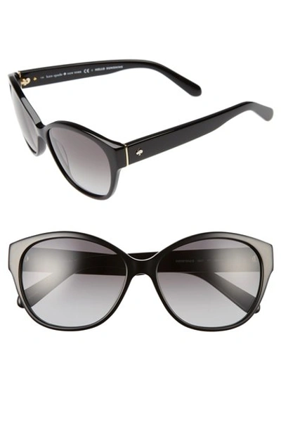 Kate Spade 'kiersten' 56mm Cat Eye Sunglasses - Black