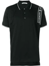 Givenchy Side Logo Stripe Polo Shirt In Black