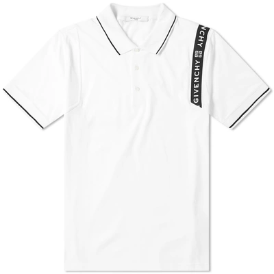 Givenchy Tape Detail Polo In White