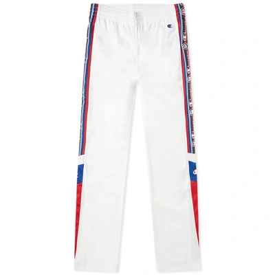 Champion Reverse Weave Taped Track Pant In White