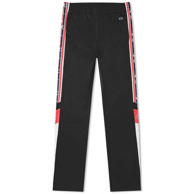 Champion Reverse Weave Taped Track Pant In Black