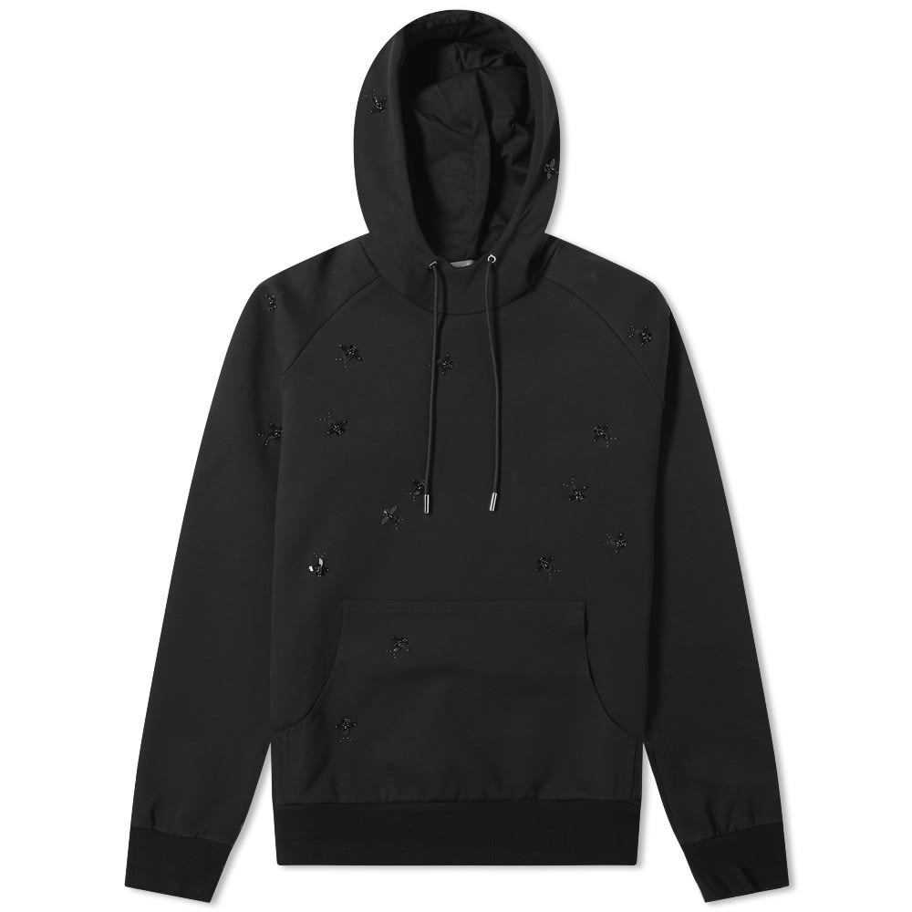 Dior Homme All Over Embroidered Bee Popover Hoody In Black | ModeSens