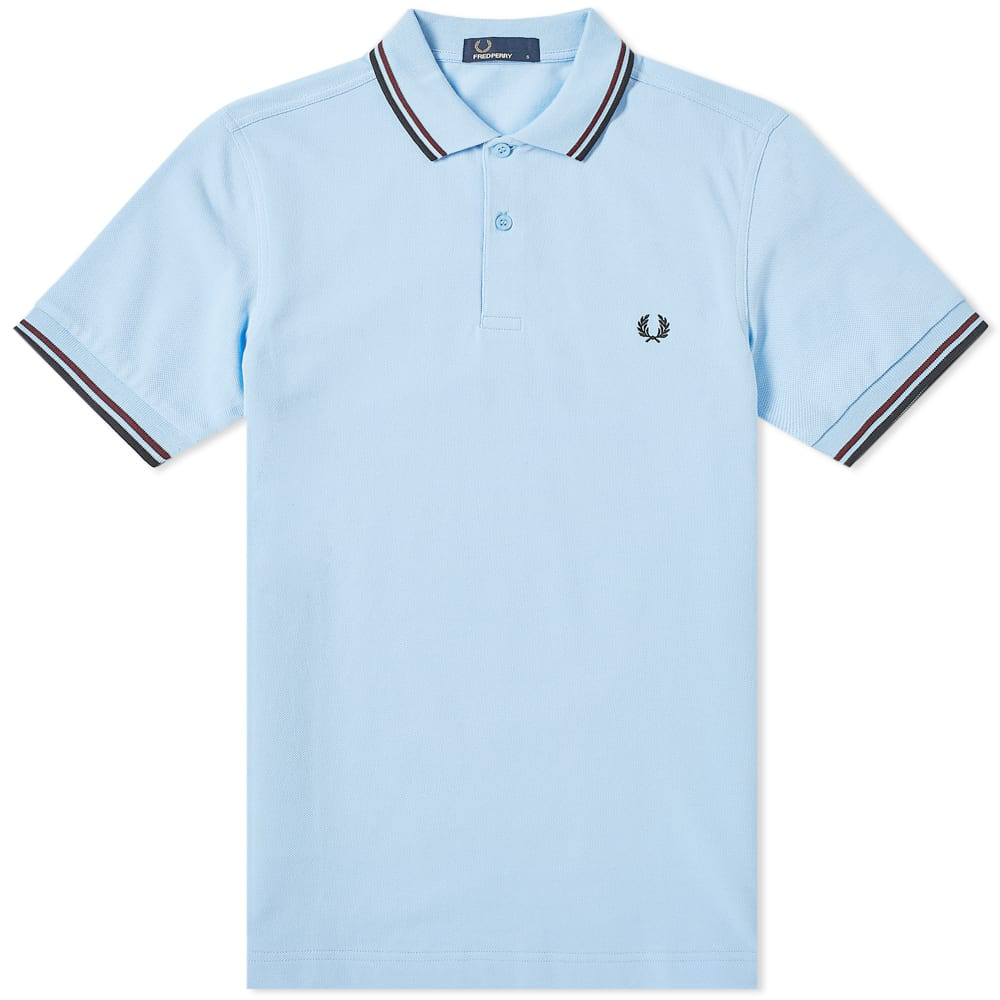 Fred Perry Slim Fit Twin Tipped Polo In Blue | ModeSens