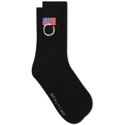 Alyx 1017  9sm American Flag Sock In Black