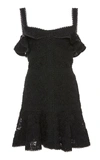 Alexis Linzi Lace Ruffle Mini Dress In Black