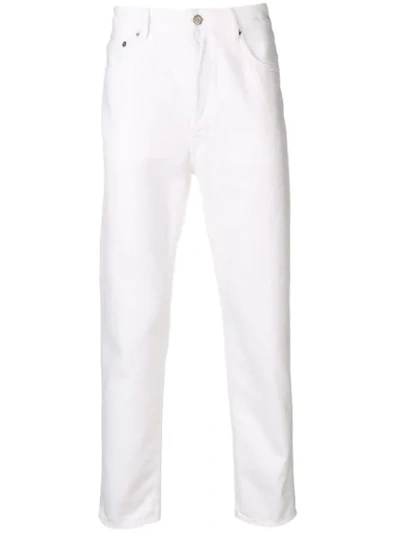 Golden Goose Mid Rise Skinny Trousers In White