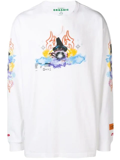 Heron Preston Oversized Printed Organic Cotton-jersey T-shirt In White