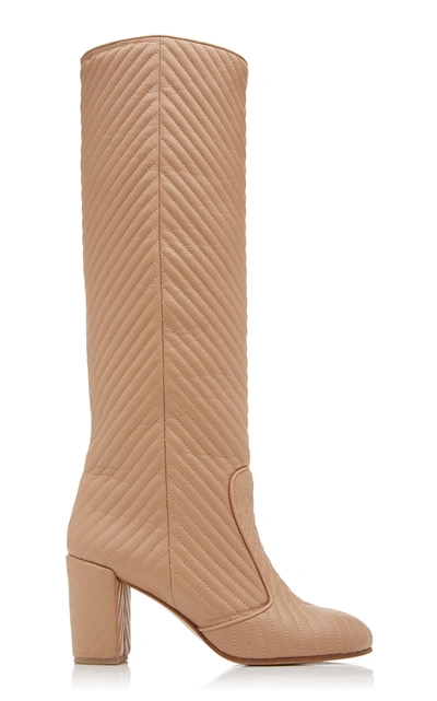Gabriela Hearst Danila Quilted Leather Boots In Neutral