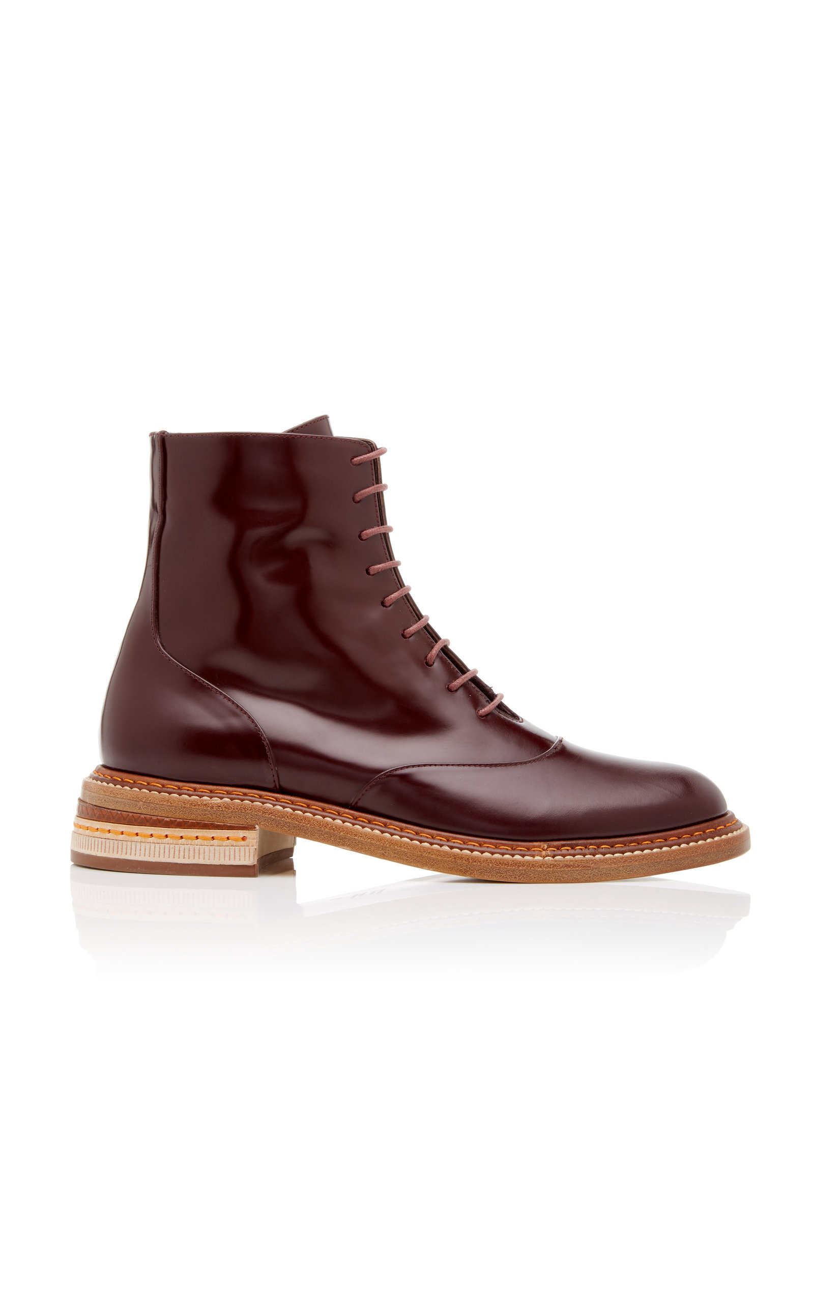 burgundy patent leather boots
