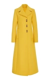 Tory Burch Collared Wool-blend Coat In Yellow