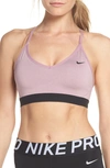 Nike Indy Sports Bra In Plum Dust Heather