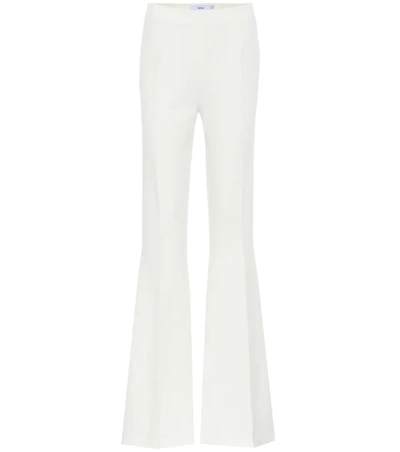 Safiyaa Halluana Stretch-crepe Flared Trousers In Ivory