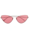 Mcq By Alexander Mcqueen Eyewear Cat-eye Shaped Sunglasses - Silver In 银色