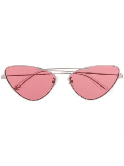 Mcq By Alexander Mcqueen Eyewear Cat-eye Shaped Sunglasses - Silver In 银色
