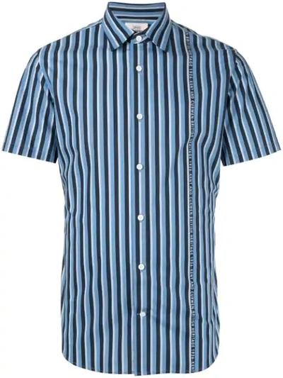 Kent & Curwen Stripes Ss Shirt In Blue