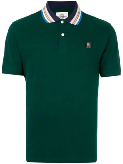 Kent & Curwen Contrasting Collar Polo Shirt In Green