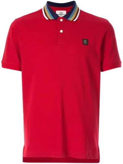 Kent & Curwen Contrasting Collar Polo Shirt In Red