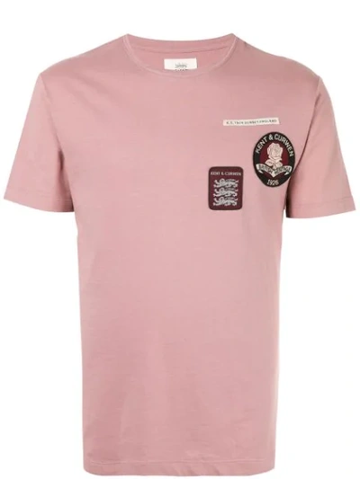 Kent & Curwen Patchwork T-shirt In Pink