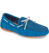 Swims Men's Mesh & Rubber Braided-lace Boat Shoes, Seaport Blue/alloy In Seaport Blue/ Alloy