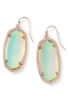 Kendra Scott Signature Elle Drop Earrings In Dichroic Glass/ Rose Gold