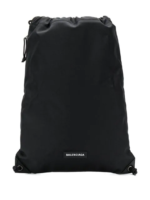 Balenciaga Explorer Drawstring Backpack In Black | ModeSens