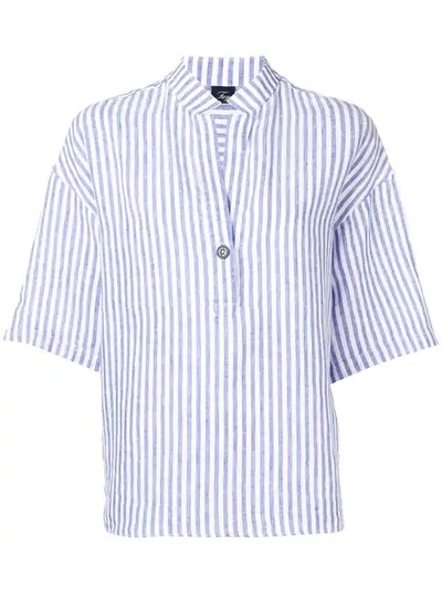 Fay Gestreiftes Hemd In Blue