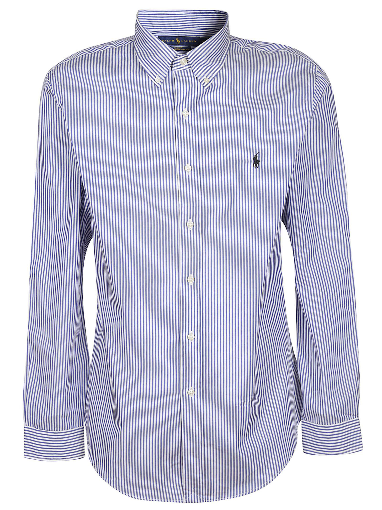 Polo Ralph Lauren Vichy Button Shirt In Blue | ModeSens