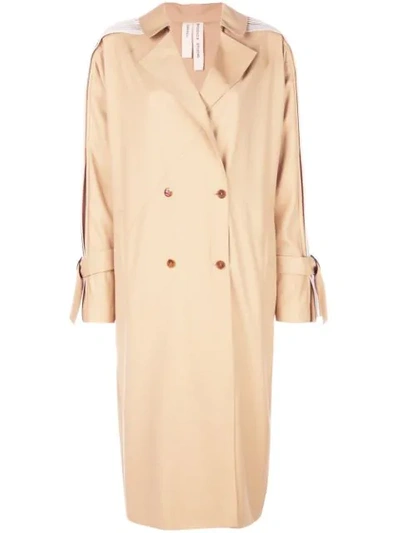 Bodice Studio Pleats Detail Trench Coat In Neutrals