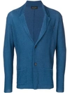 Roberto Collina Textured Knit Blazer Cardigan In Blue