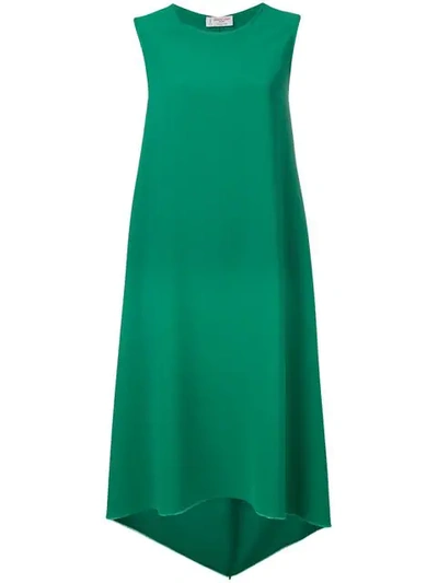 Alberto Biani Asymmetric Midi Dress In Green