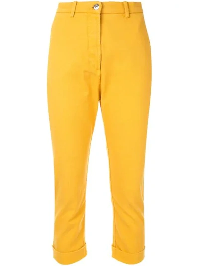 N°21 Cropped Trousers In Yellow