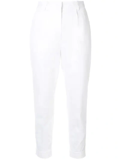 N°21 Cropped Trousers In White