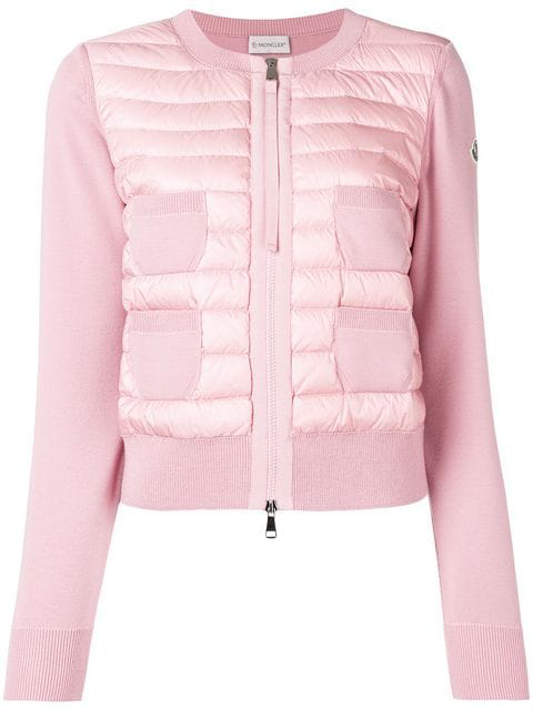 moncler pink cardigan