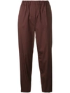 Antonelli Cropped Trousers In Brown