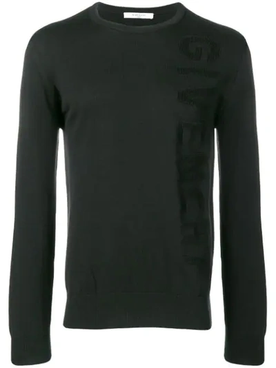Givenchy Tonal Vertical Logo Jumper In Black