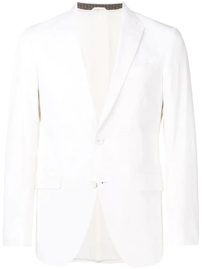 Etro Single Breasted Blazer In White