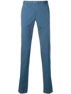 Pt01 Slim Tailored Trousers In Blue