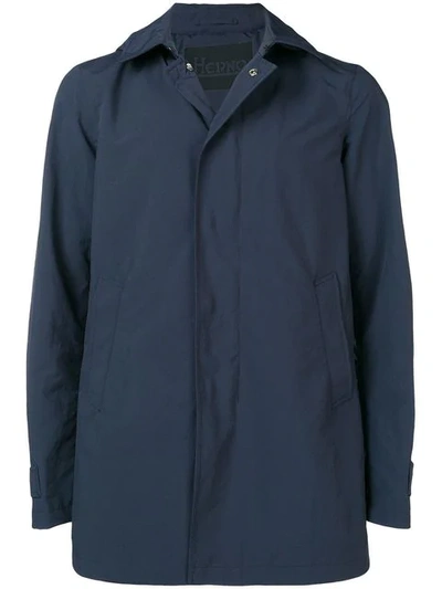 Herno Hooded Lightweight Jacket In Blue