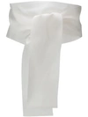 Sara Roka Large Tie Belt In White