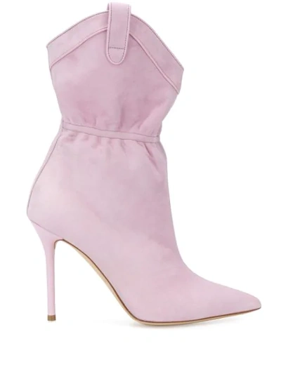 Malone Souliers Pointed Toe Boots In Pink