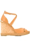 Jimmy Choo Alanah Wedge Sandals In Neutrals