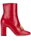 Gucci Double G Boots In Red