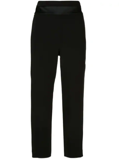 Cushnie High-waist Cropped Slim Trousers In Black